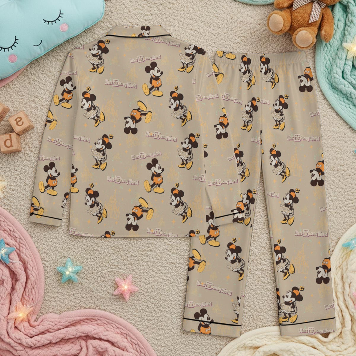 Brown Mouse exclusive design Silk Like Kid’s Pajama Set