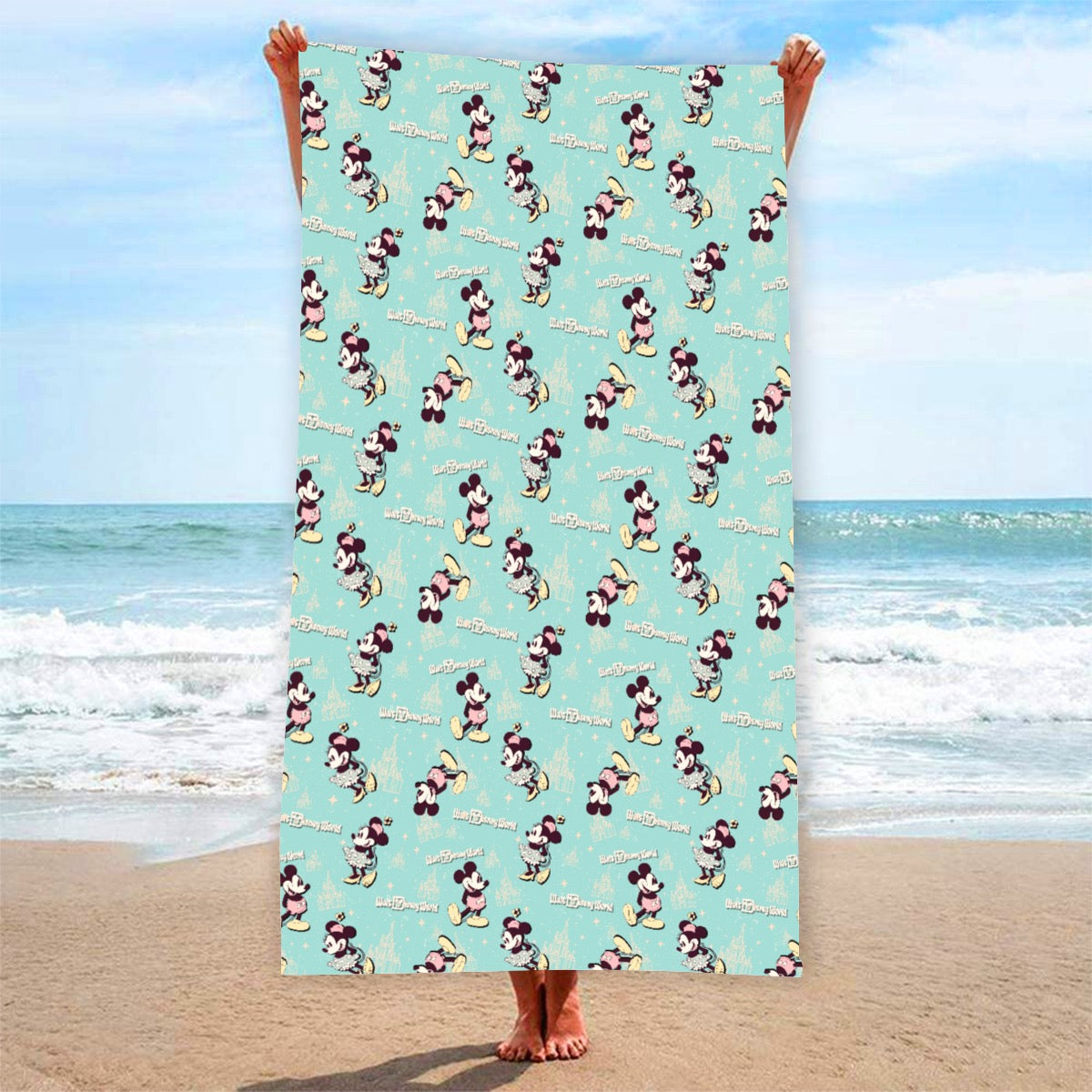 Turquoise Mouse exclusive design 52”x32” Polyester Beach Towel