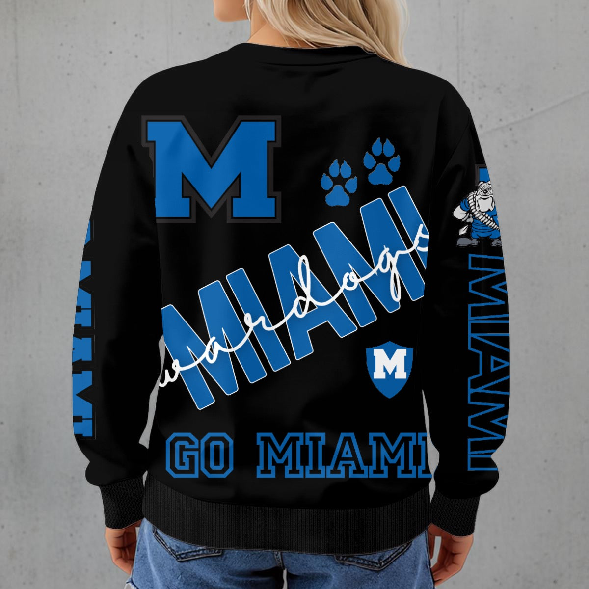 Go Miami ~ SweetPea & Sage Collective Exclusive Design ~ Women's Fleece Crew Neck Sweatshirt|DTF