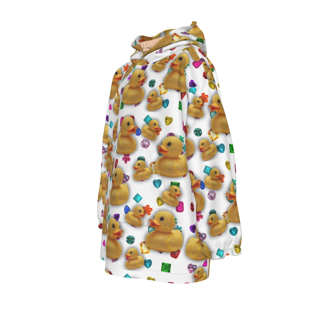 Good Luck Cheer Duck exclusive design One Size Hooded Wearable Blanket