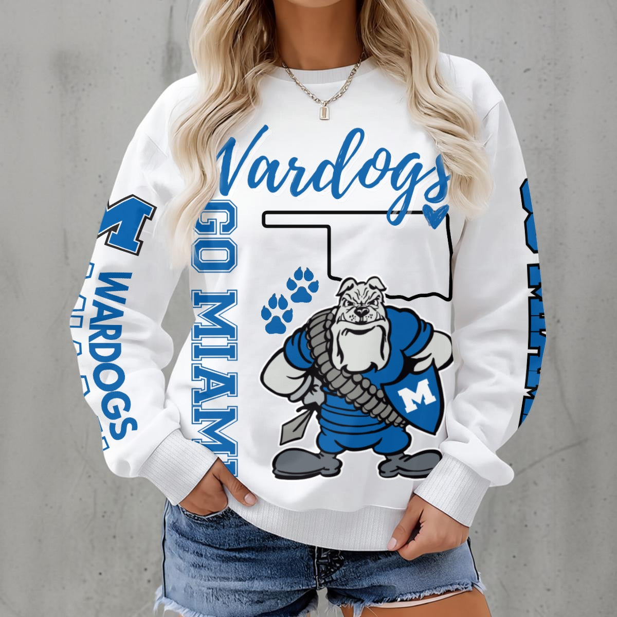 Go Miami ~ SweetPea & Sage Collective Exclusive Design ~ Women's Fleece Crew Neck Sweatshirt|DTF