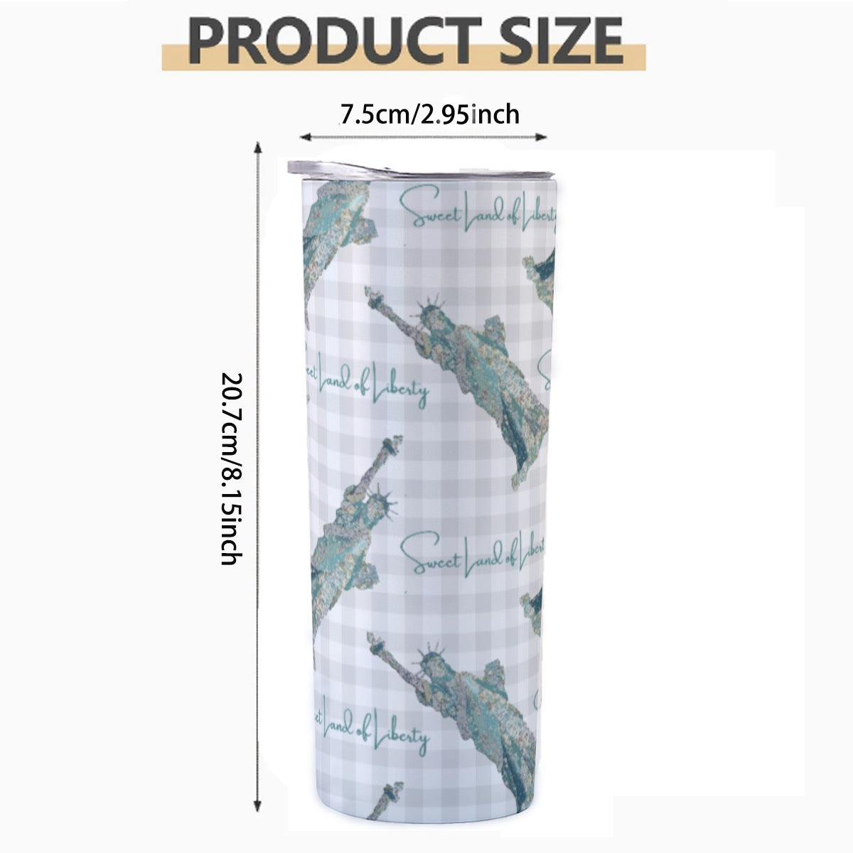 Sweet Land of Liberty Tumbler 20 oz. Statue of Liberty