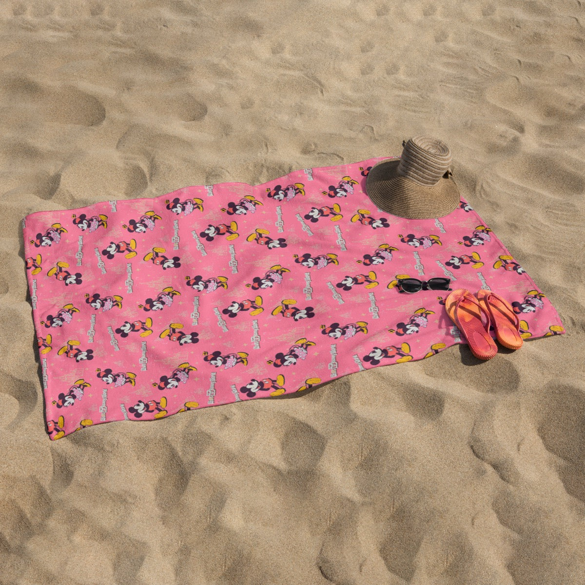 Pink Mouse exclusive design 52”x32” Polyester Beach Towel