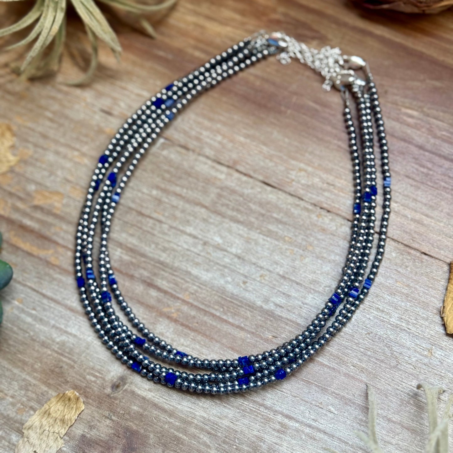 Sterling Silver Pearl & Gemstone Cube Necklace — Pick Your Favorite
