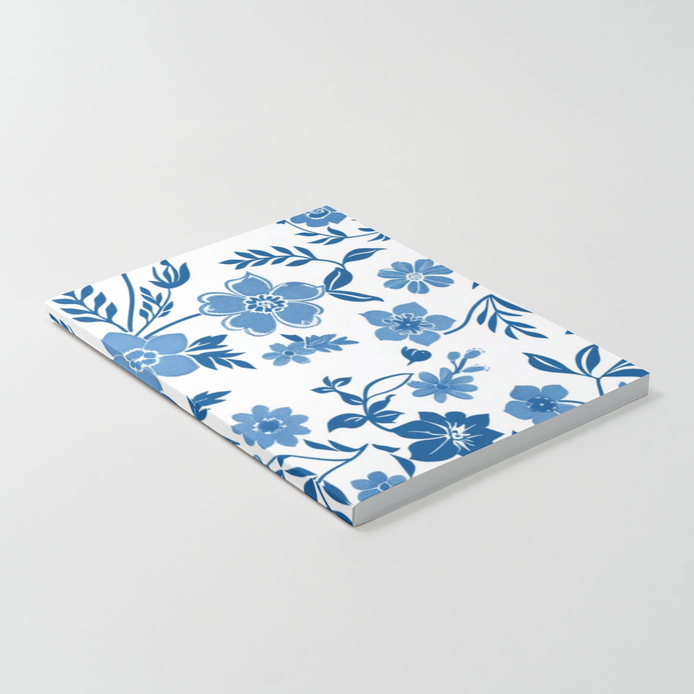 Custom Blue Floral Notebook Cottagecore