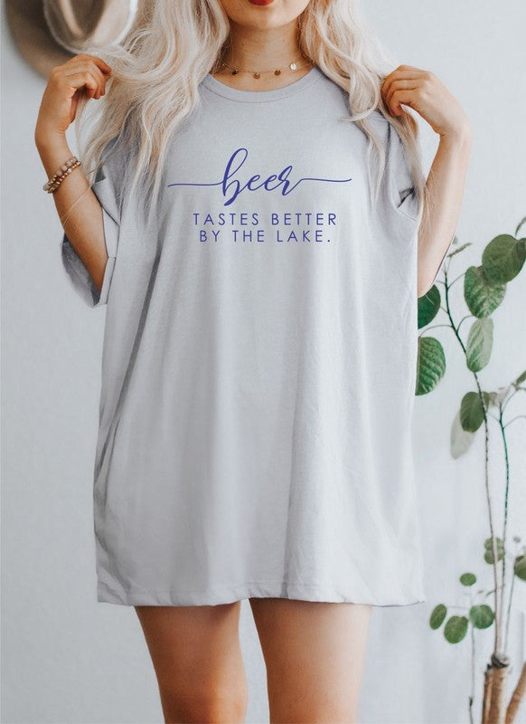 Beer Tastes Better By The Lake Boutique Tee