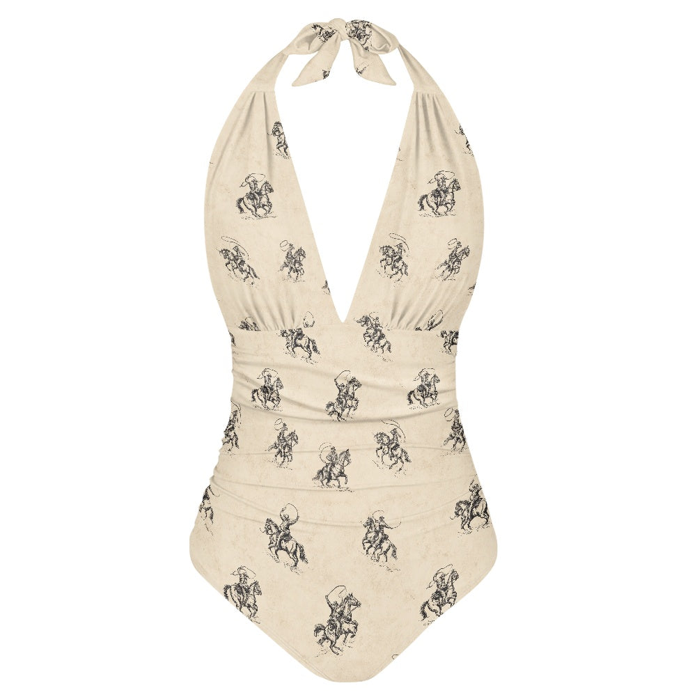 All-Over Print Women's High Cut One-piece Swimsuit
