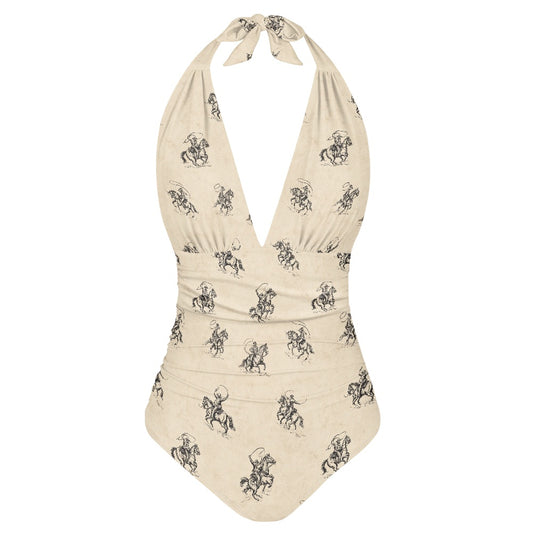 All-Over Print Women's High Cut One-piece Swimsuit