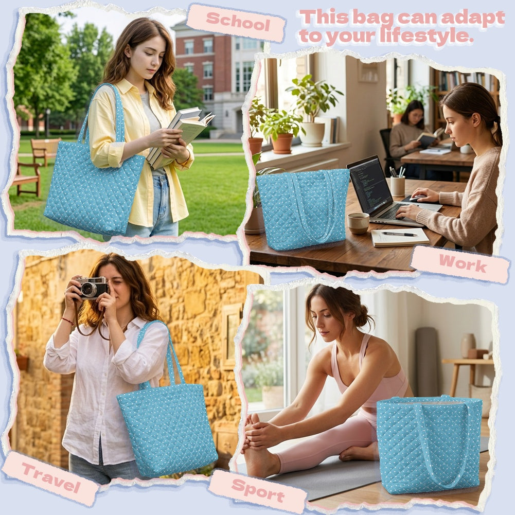 Quilted Shoulder Tote Bag