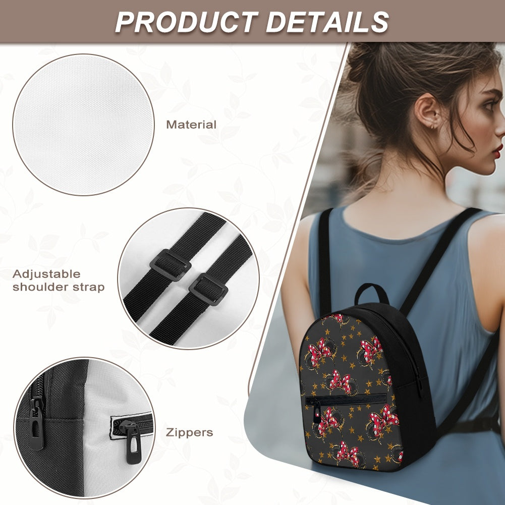 Black Mouse Small Backpack