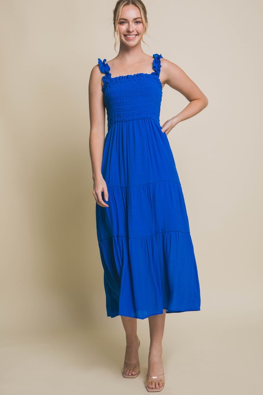 Smocked Bodice Maxi Dress