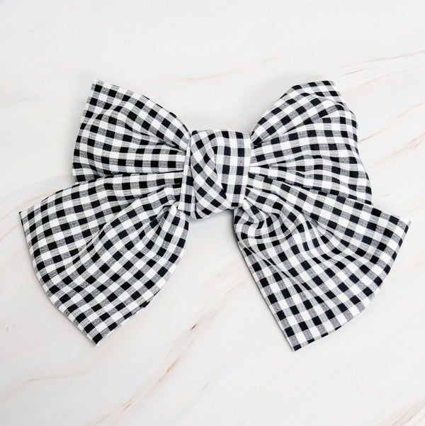 Gingham Bow Pretty Bow Hair Clip