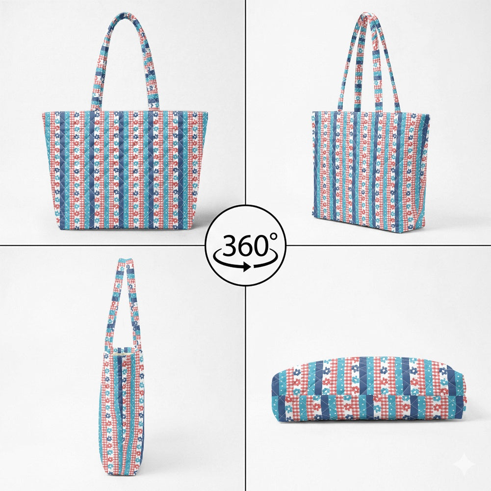 Quilted Shoulder Tote Bag
