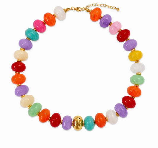 RTS Rainbow Mix Beaded Necklace