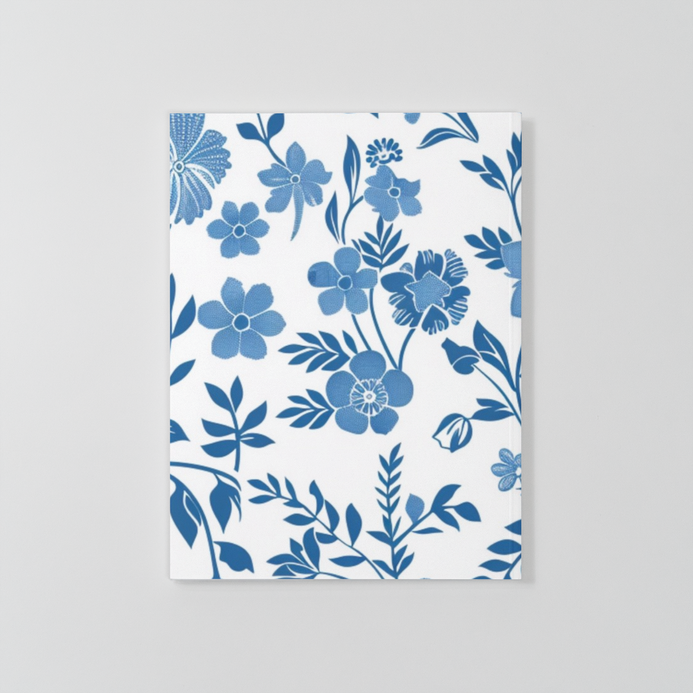 Custom Blue Floral Notebook Cottagecore