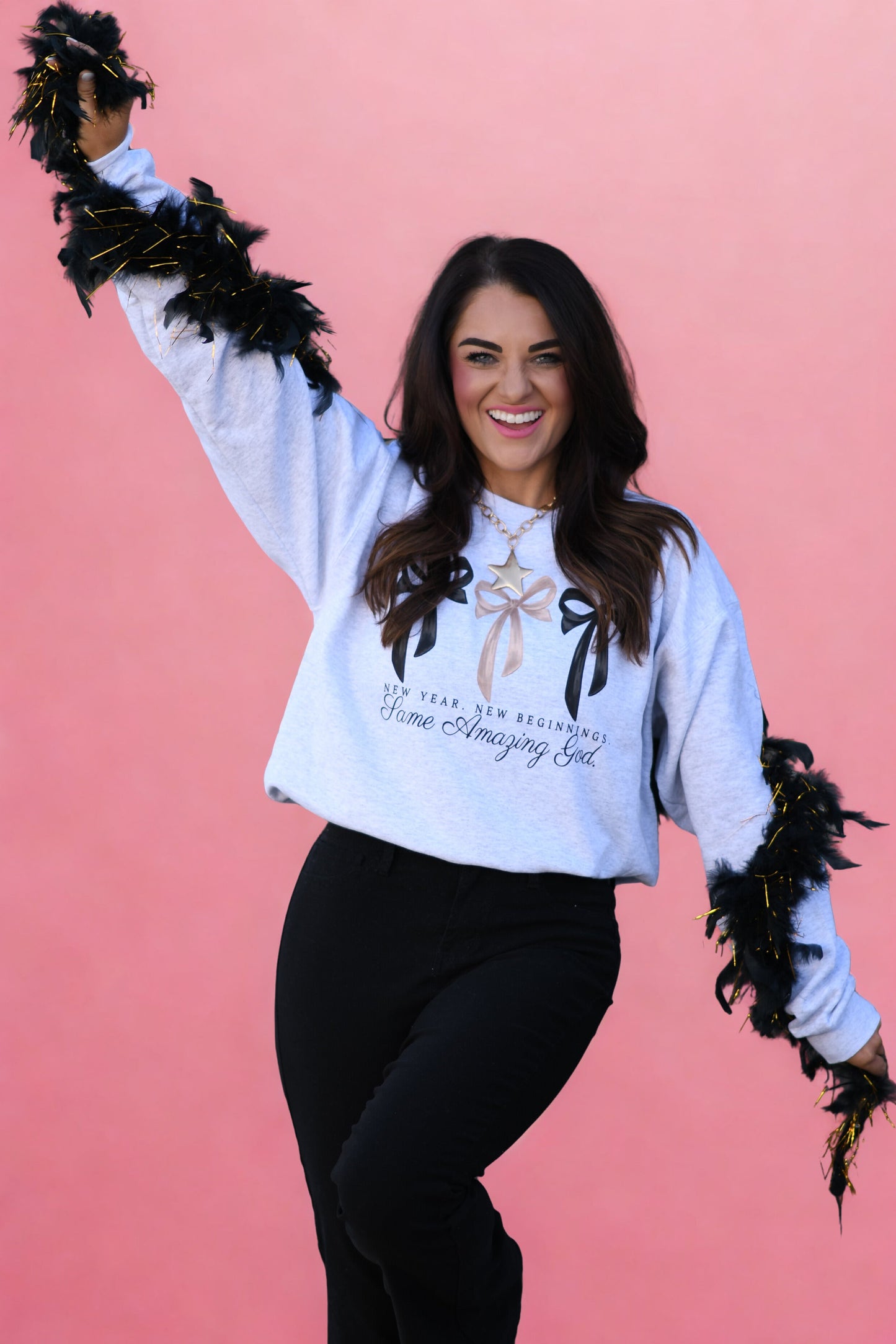 New Year. New Beginnings. Same Amazing God Sweatshirt