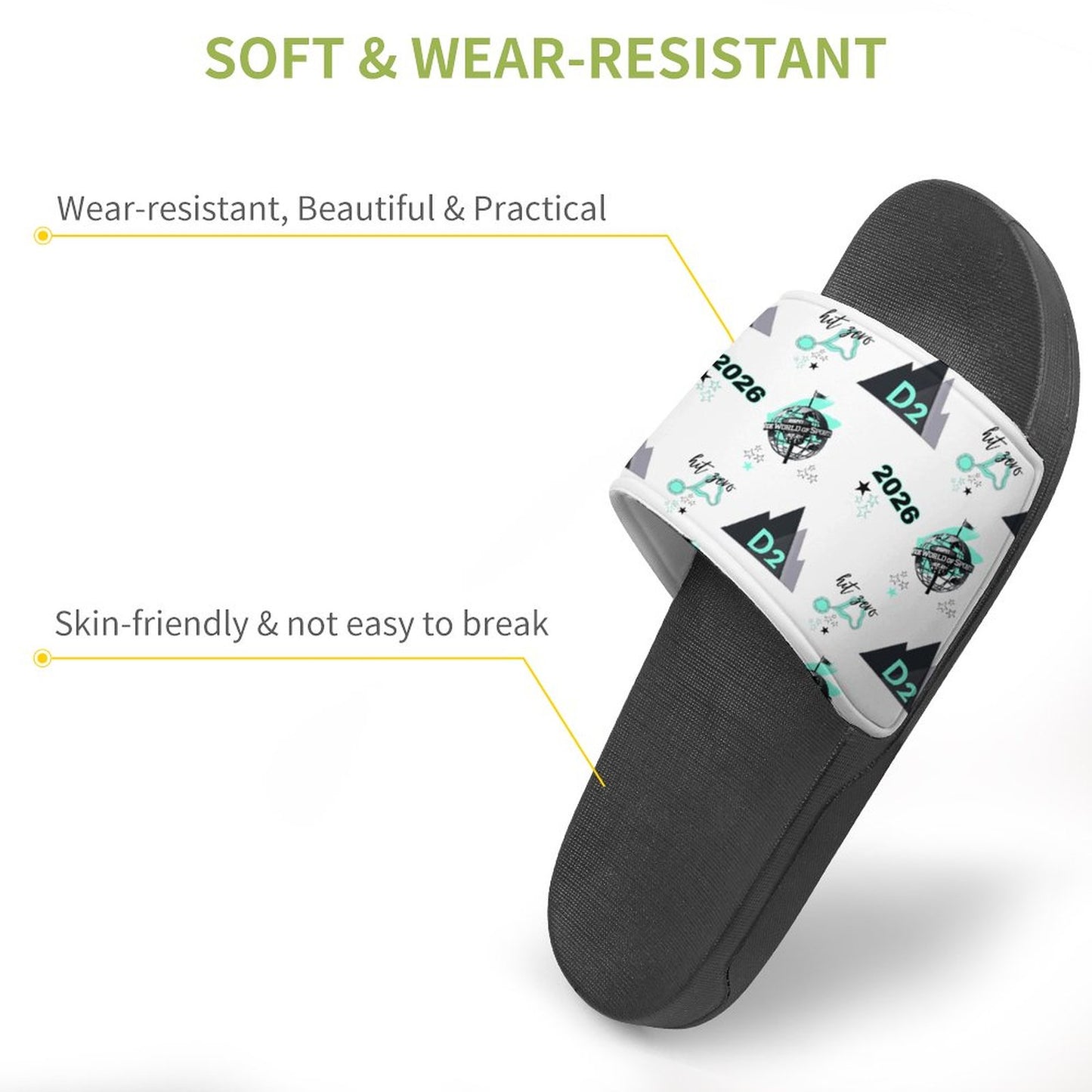 Hit Zero exclusive design Personalized Casual Unisex PVC Slippers