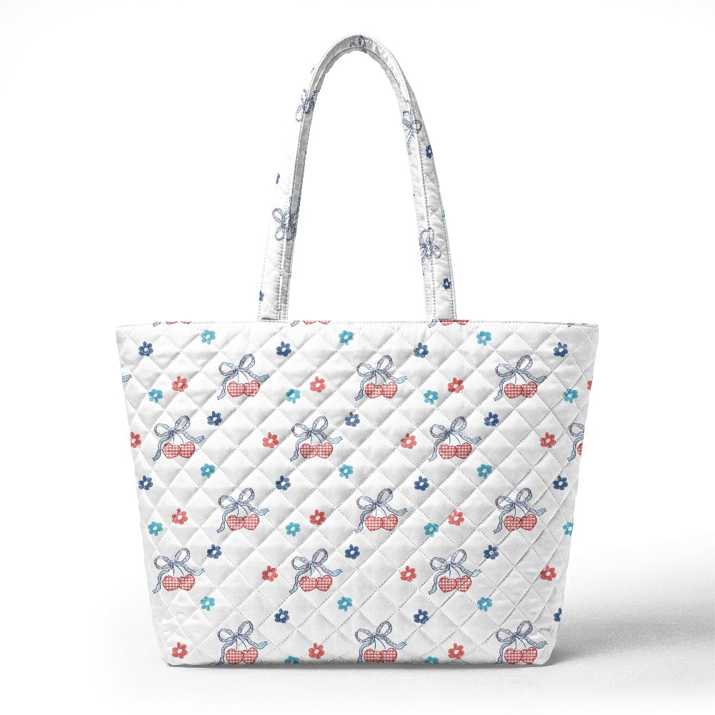 Quilted Shoulder Tote Bag