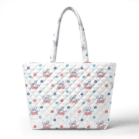 Quilted Shoulder Tote Bag