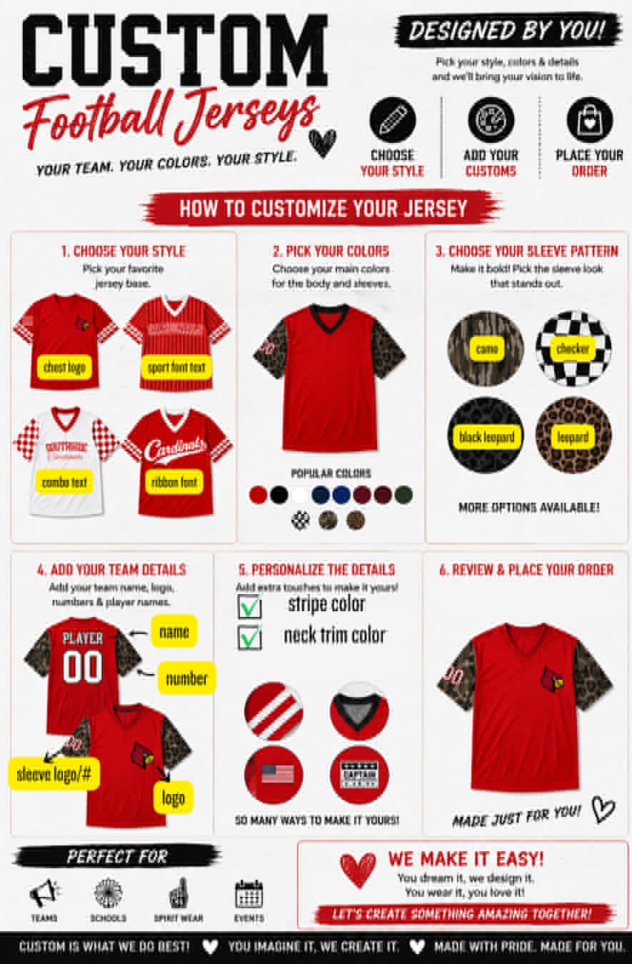 PREORDER: Custom Football Jersey (Front Text) 7.26.26