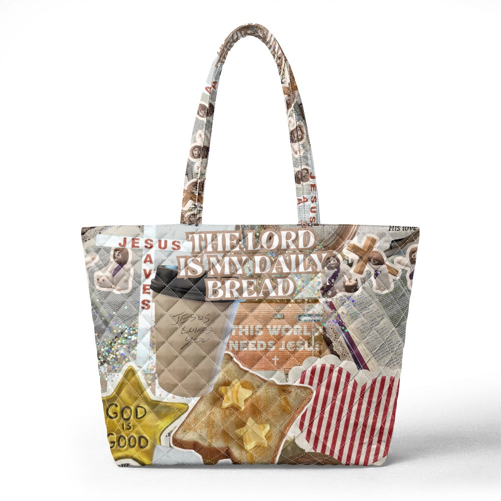 Quilted Shoulder Tote Bag