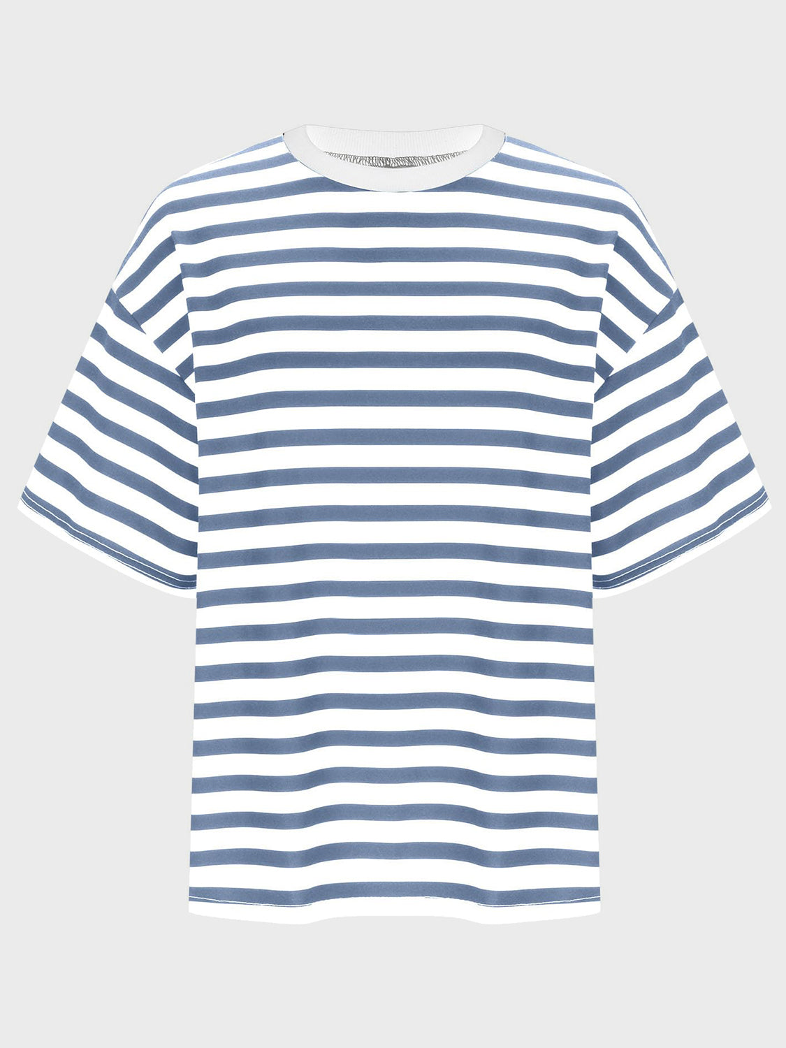 Striped Round Neck Half Sleeve T-Shirt