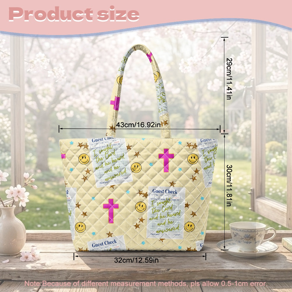 Quilted Shoulder Tote Bag