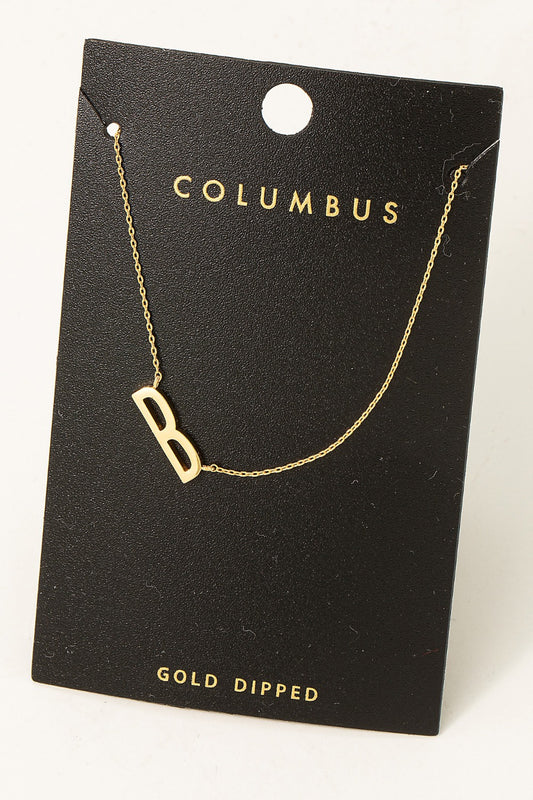 Fame Gold Dipped Initial Pendant Necklace