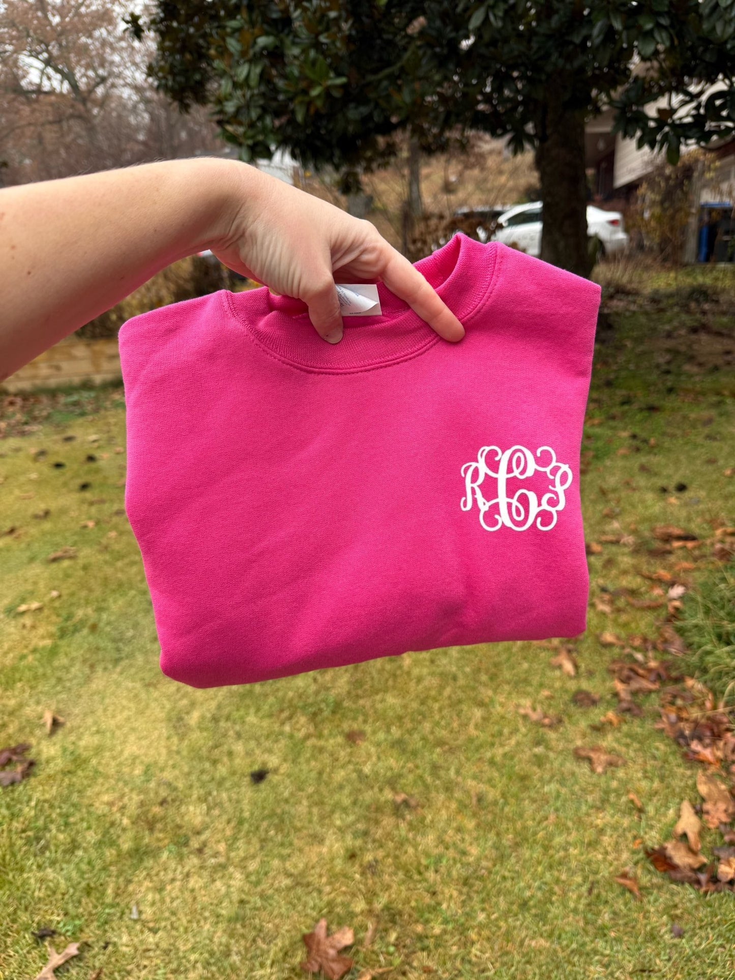 Pocket Size Monogram Port & Co Sweatshirts - WS