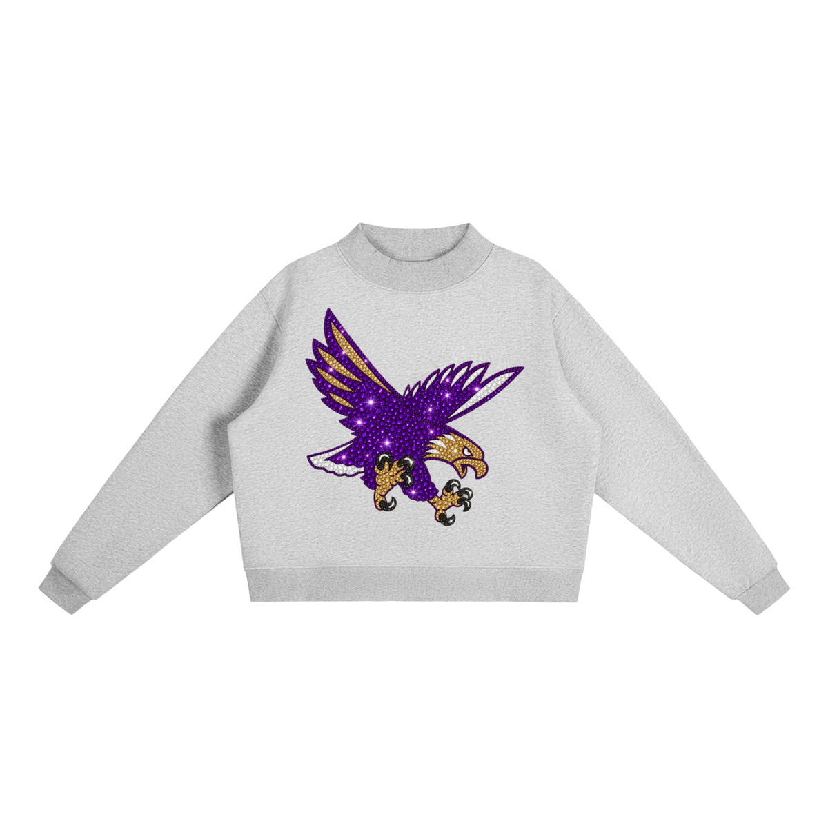 Eagles,purple,gold,bedazzled,exclusive,Mockneck,mascot