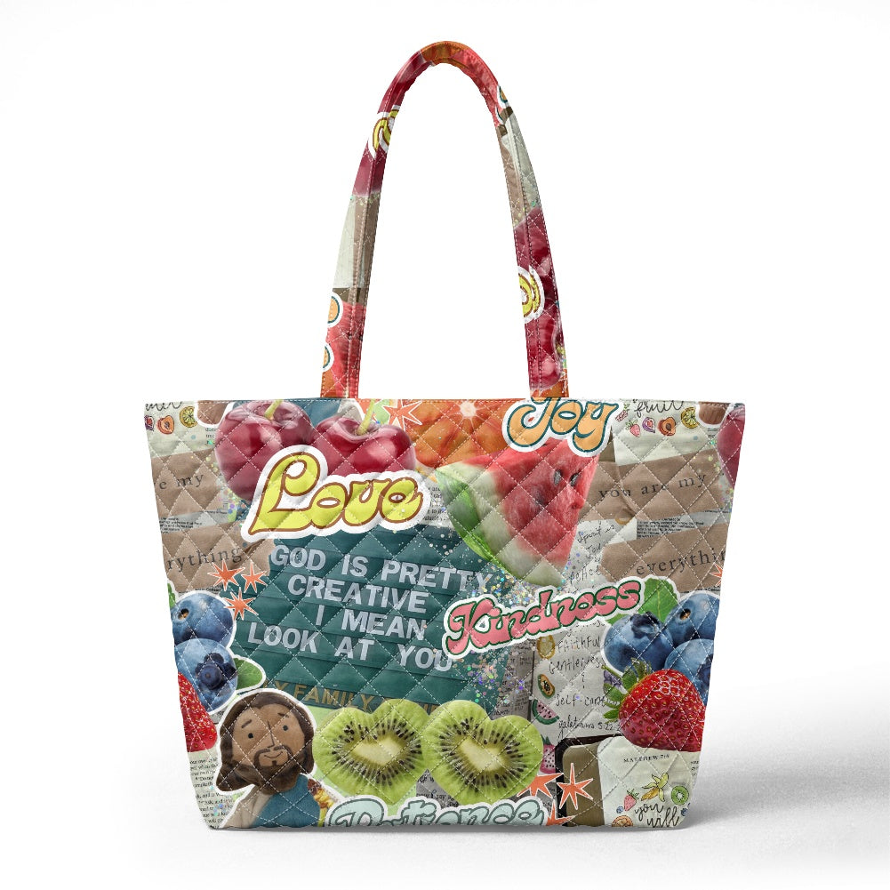 Quilted Shoulder Tote Bag