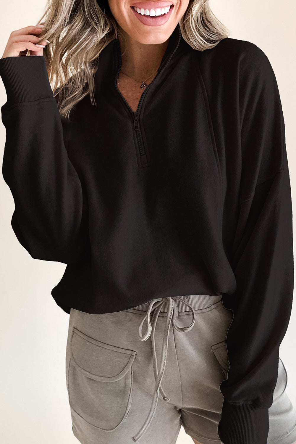 Pullover Drop Shoulder Sweatshirt