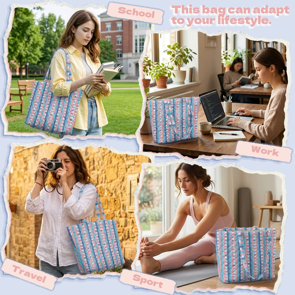 Quilted Shoulder Tote Bag