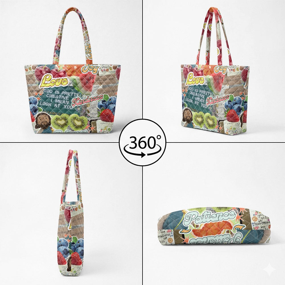 Quilted Shoulder Tote Bag