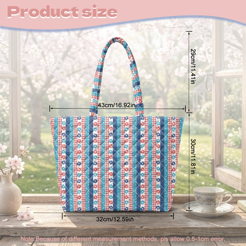 Quilted Shoulder Tote Bag