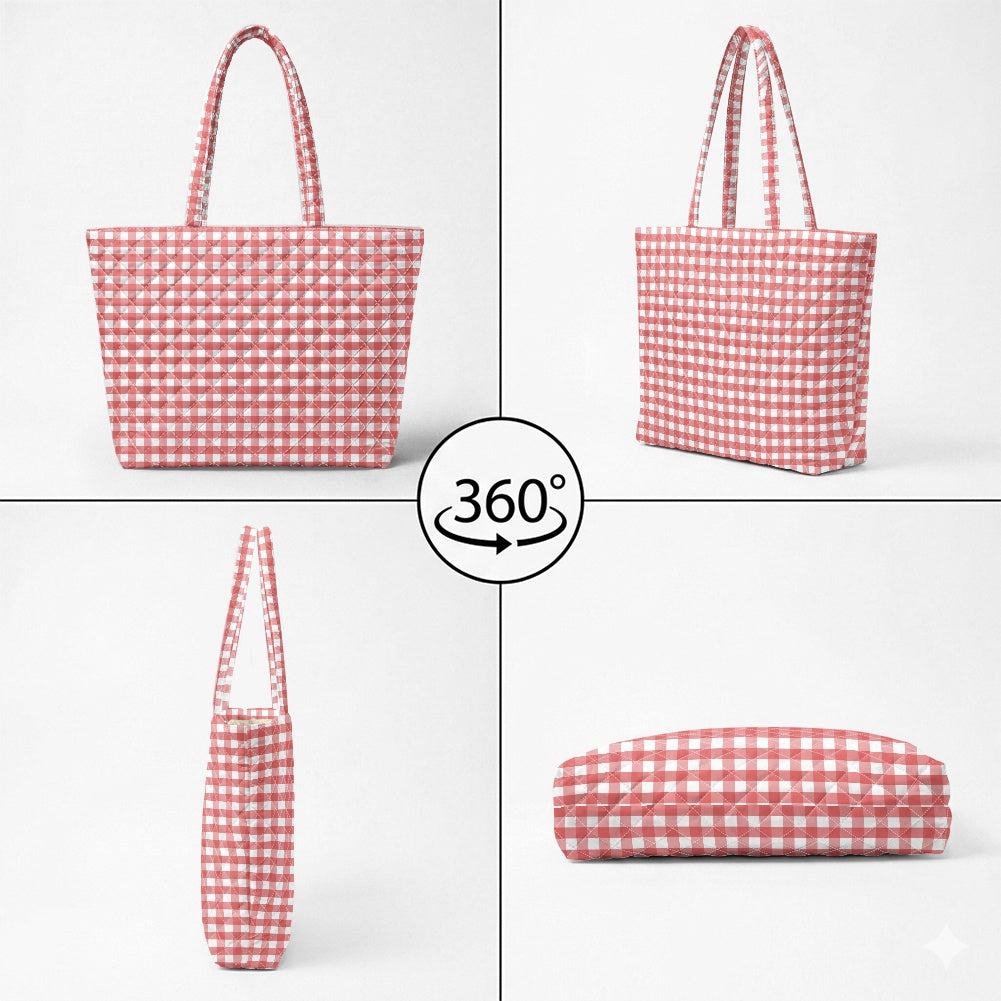 Quilted Shoulder Tote Bag