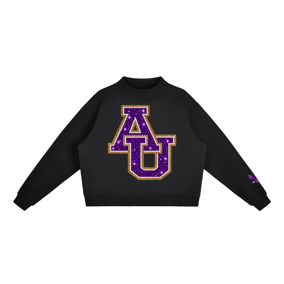 AU,Avila,bedazzled,eagles,purple,gold,Mockneck,Exclusive