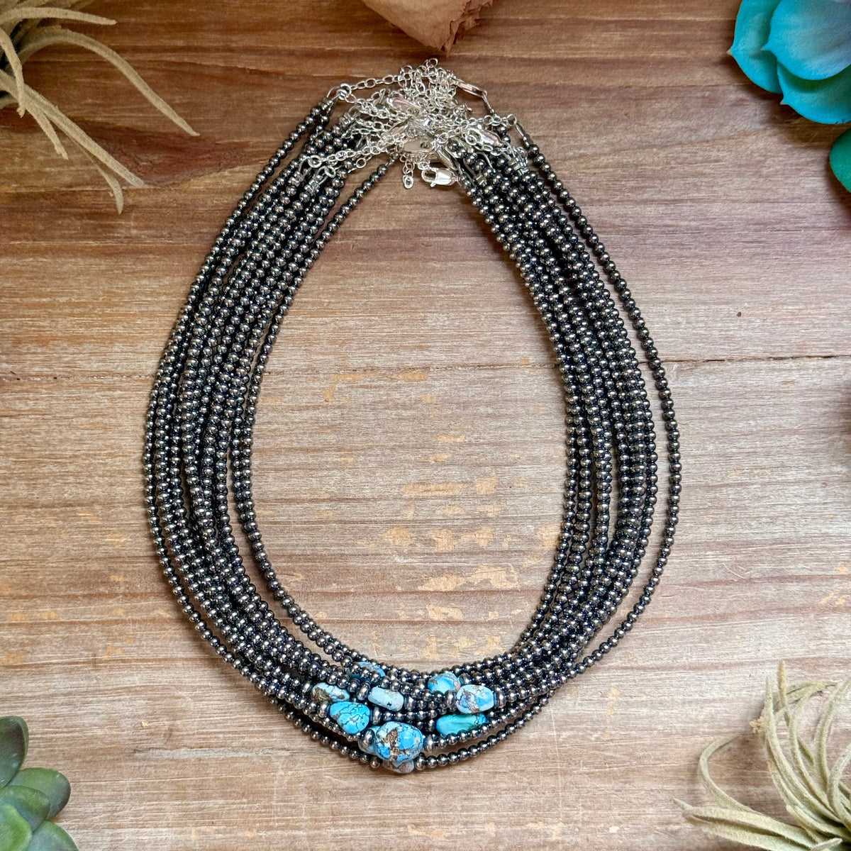 Golden Hills Turquoise & Sterling Silver Pearl Necklace