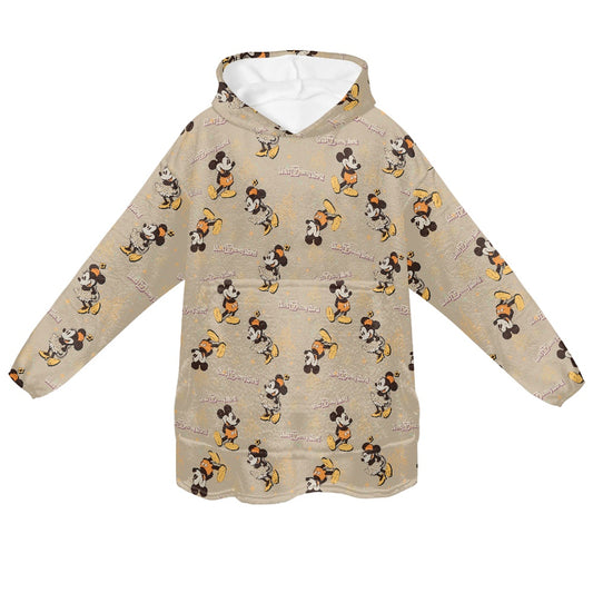Brown Mouse Adult Blanket Sweatshirt with Extra Large Pockets
