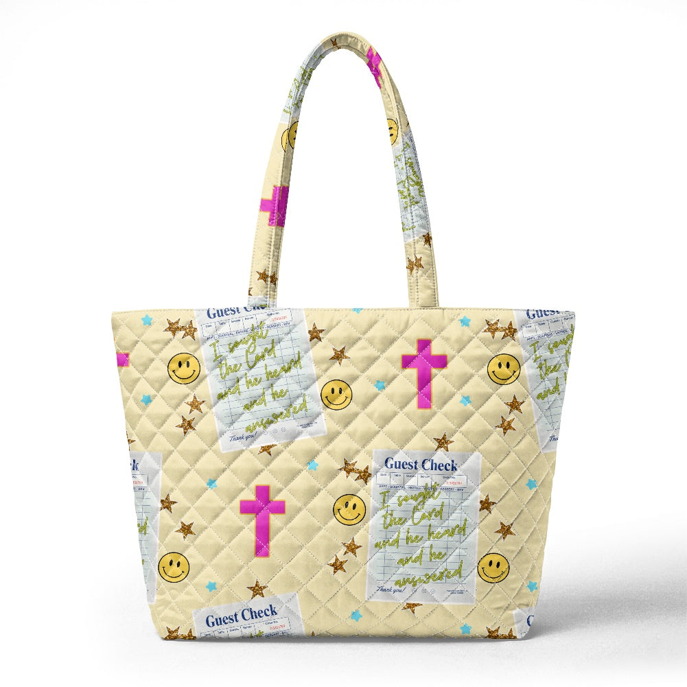 Quilted Shoulder Tote Bag