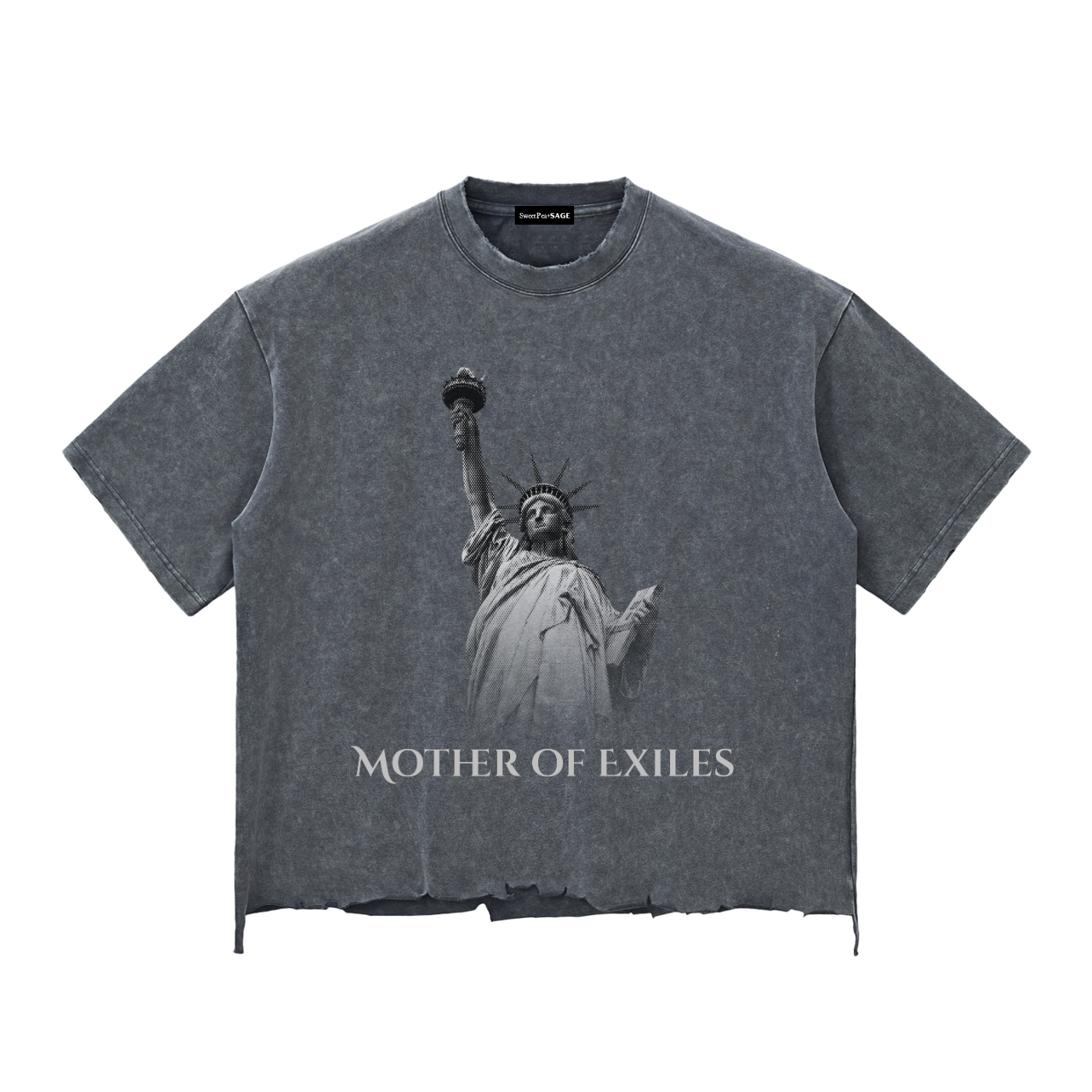 Mother of Exiles,Statue of Liberty,Fourth of July,July 4th,Exclusive design ,Unisex graphic,Raw hem,Boxy tee