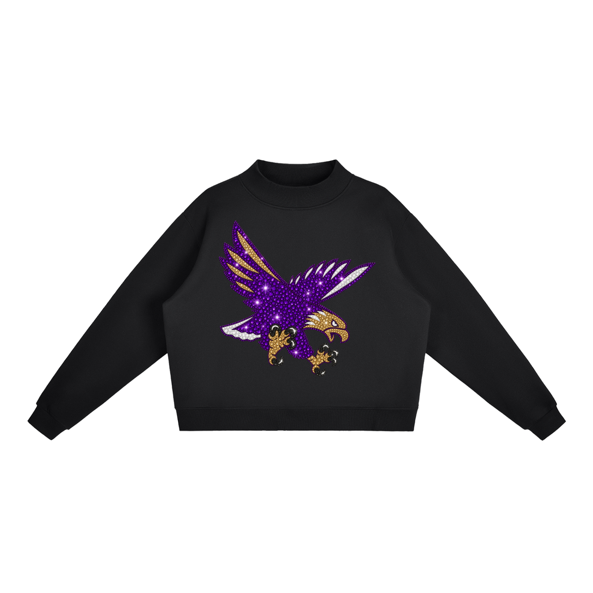 Eagles,purple,gold,bedazzled,exclusive,Mockneck,mascot
