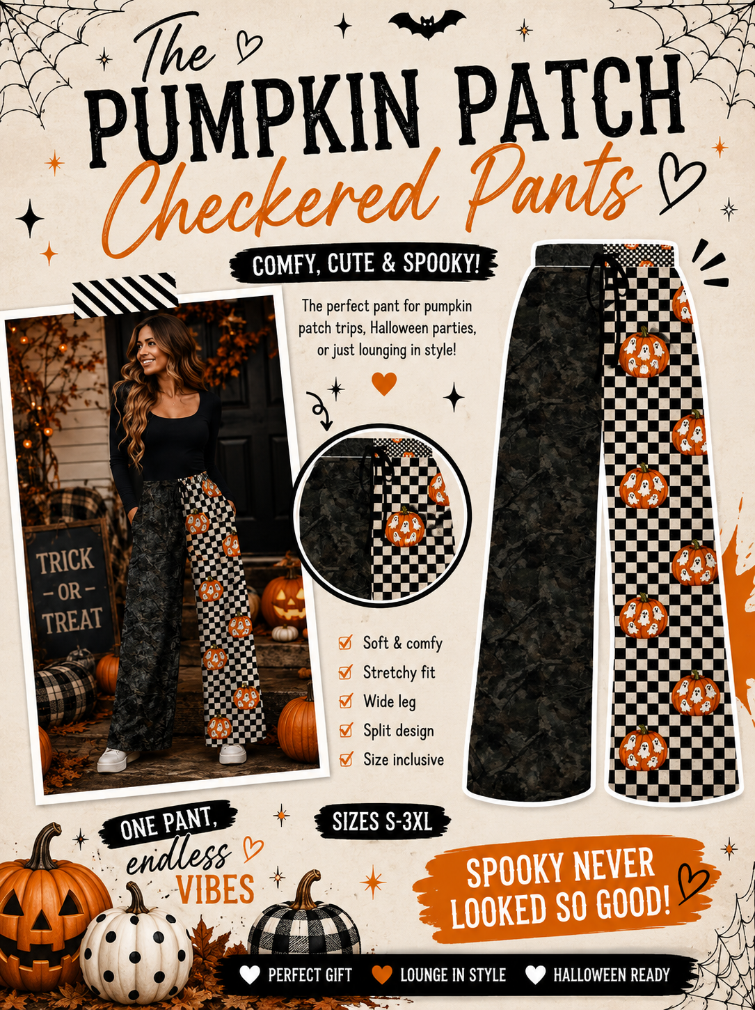 PREORDER: Exclusive Halloween Custom Split Leg Pants 8.17.26