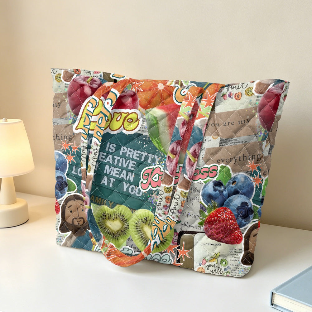 Quilted Shoulder Tote Bag
