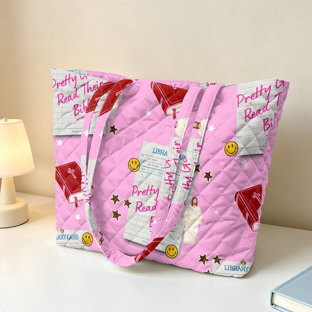 Quilted Shoulder Tote Bag