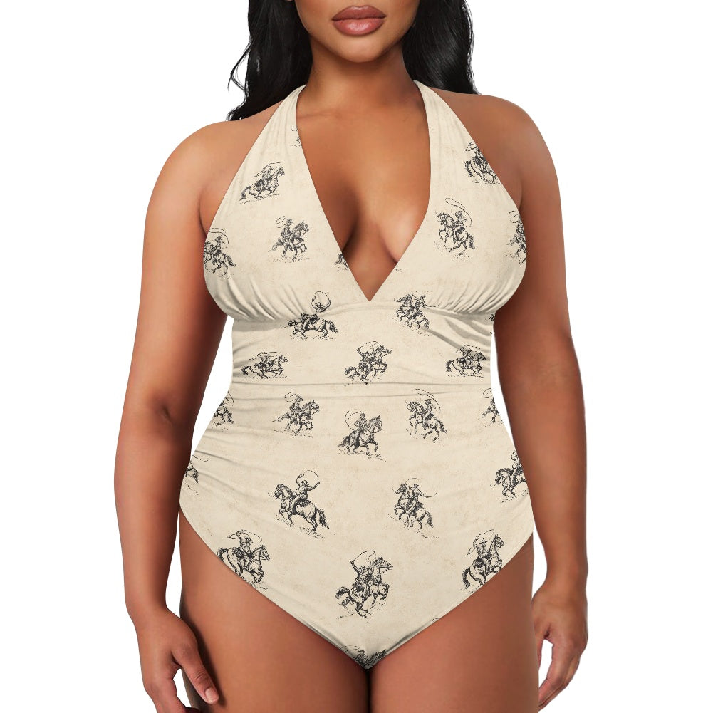 All-Over Print Women's High Cut One-piece Swimsuit