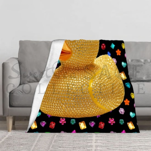 Good Luck Cheer Duck Rhinestones~SweetPea & Sage Collective Exclusive~Blanket