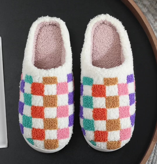 RTS Multi Colored Checkered Slippers