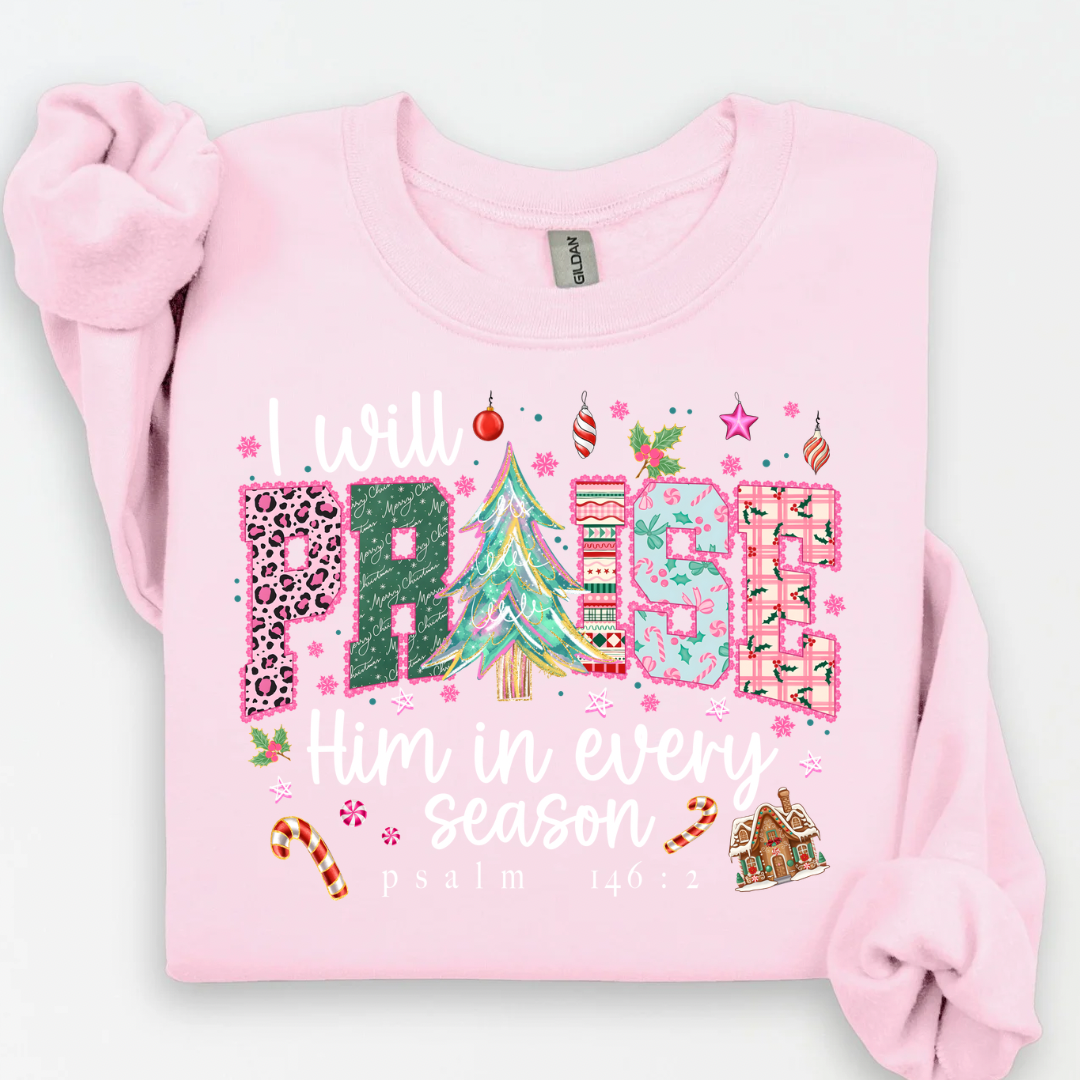 Multi-print Praise (Angel Tree Sponsoring) Sweatshirt.