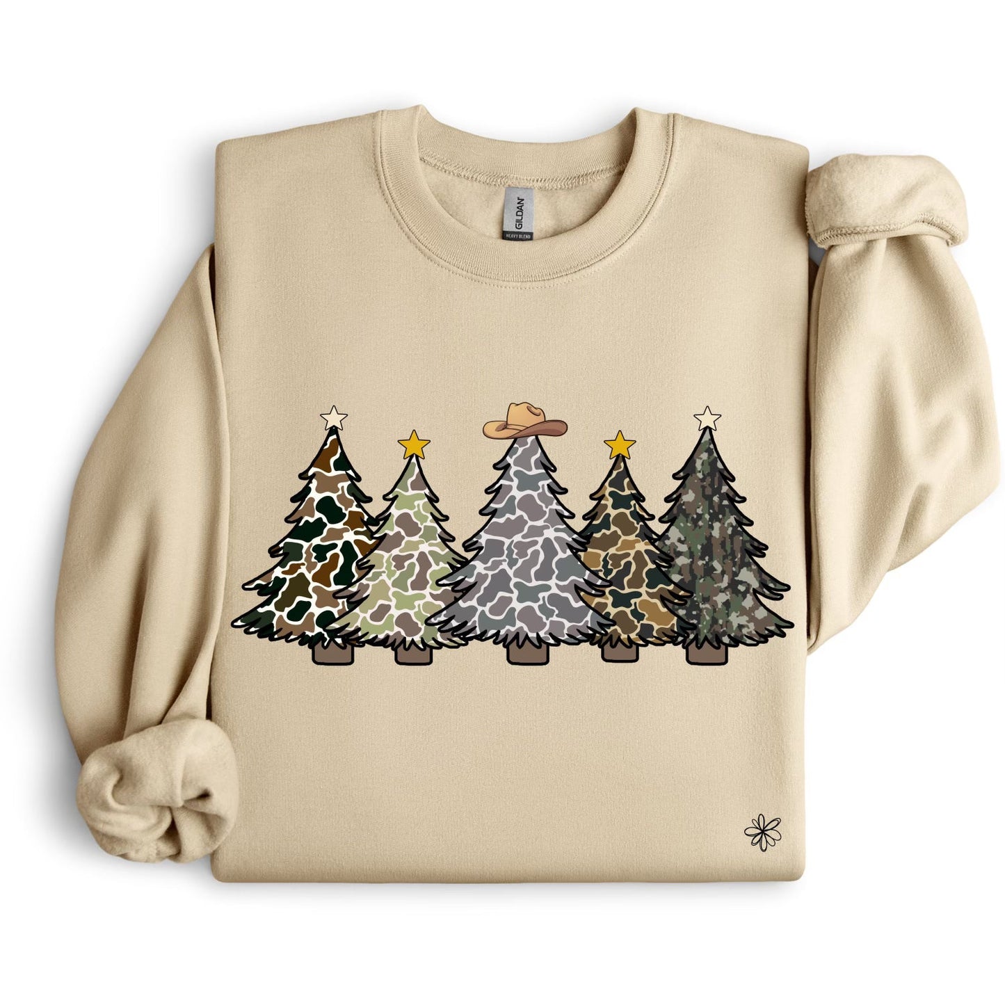 Camouflage Christmas Trees SWEATSHIRT.